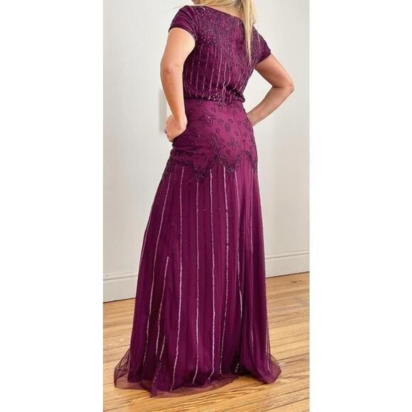 ADRIANNA PAPELL DRESS GOWN 10 MOTHER OF THE BRIDE FORMAL EVENING BRIDESMAID - Picture 2 of 16